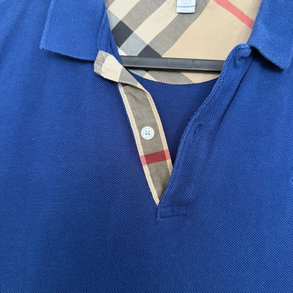 Burberry Blue Polo Shirt Classic Design - Picture 6 of 13